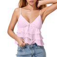 thumbnail image 2 of Lixiuxyad Women's Tanks Top Women's Solid Color Sleeveless Tank Tops Casual Summer Beachwear Stretchy Comfortable Camisole For Travel,Pink, 2 of 6