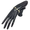 thumbnail image 2 of Pre-Owned Valentino Garavani Rockstud Bracelet ZW2J0255VIT Leather Black x Champagne Gold 10013623 (Good), 2 of 3