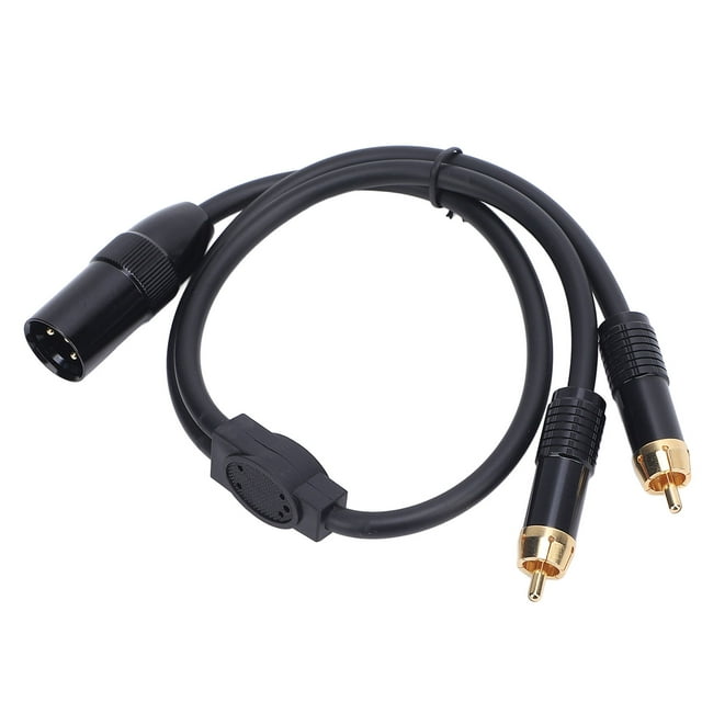Y XLR Y Splitter Patch Cable 1.6FT PVC Stereo XLR Male 3 Pin Adapter Y Splitter Cable for Microphone Mixing Console