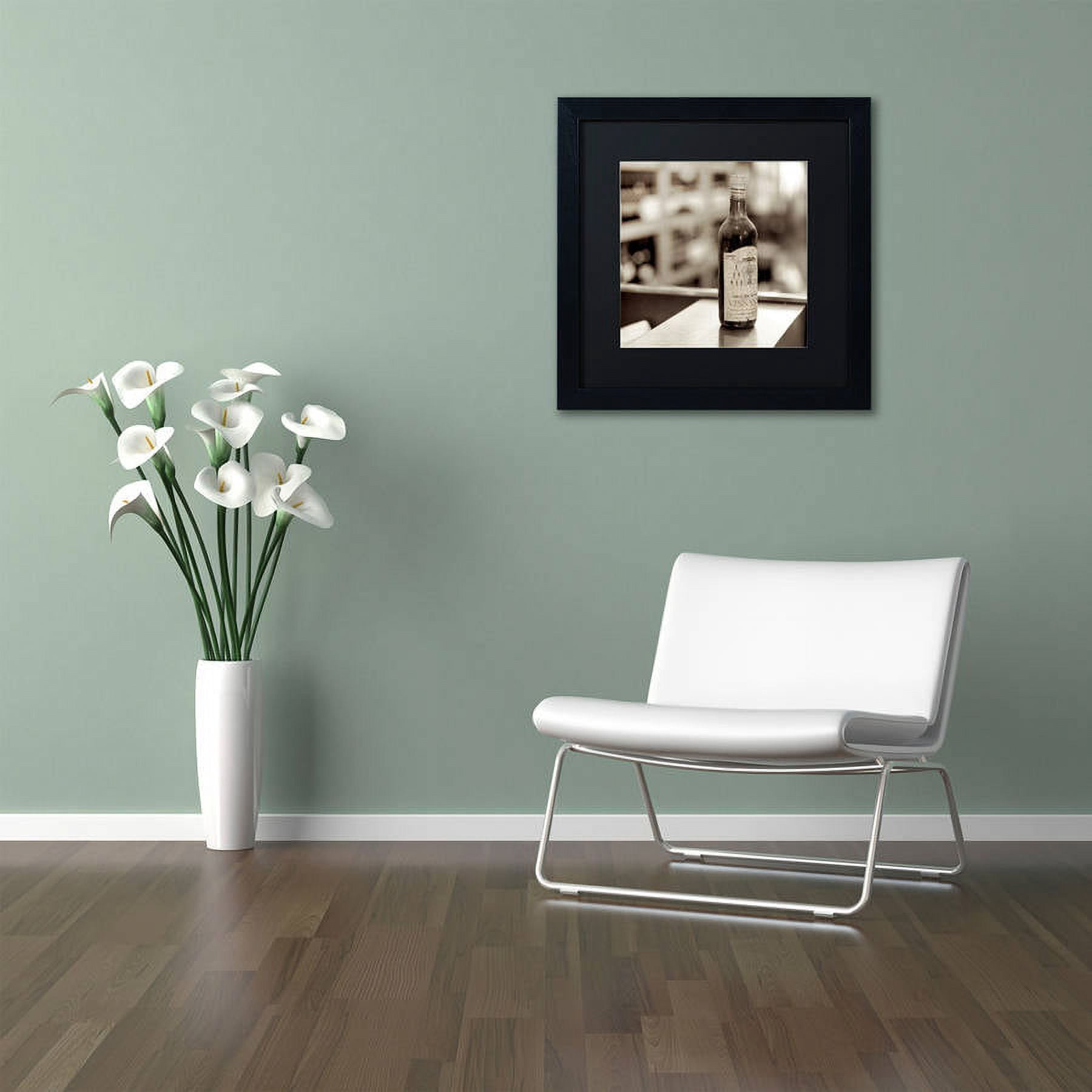 Trademark Fine Art "Tuscany Caffe III" Canvas Art by Alan Blaustein, Black Matte, Black Frame