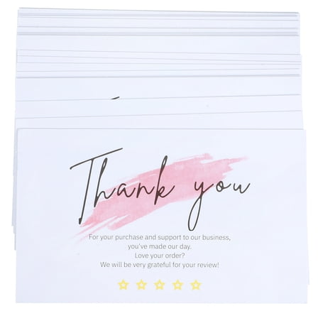 Pretyzoom 2 Sets Thank You Card Small Business Simple Paper Multi for Bakeries Customer Interaction