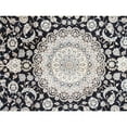 thumbnail image 7 of Pasargad Home 103" x 145" Hand-Knotted Silk & Wool Area Rug in Navy/Ivory, 7 of 7