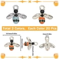 thumbnail image 2 of 40Pcs Honey Bee Charms Gold Bees Charm Alloy Enamel Rhinestones HoneyBee Small Insects Spring Charm for Jewelry Making Charms Supplies DIY Necklace Bracelet Earrings Crafts Adult colorful, 2 of 6