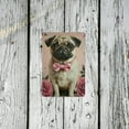 thumbnail image 5 of Vintage Pug Dog Metal Sign with Floral Accents - Rustic Wall Hanging Decor, Multipurpose Indoor/Outdoor Art, No Electricity Needed, Ideal for Living Room, Balcony, Garden, Dog Decor, 5 of 8