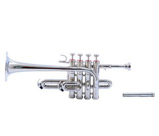 SHREYAS SCX76 India Silver Nickel Piccolo Trumpet With Free Case+Mouthpiece
