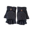 thumbnail image 2 of Guantes cálidos sencillos para adultos, de invierno, de punto polar, con medio dedo, para montar y conducir, 2 of 6