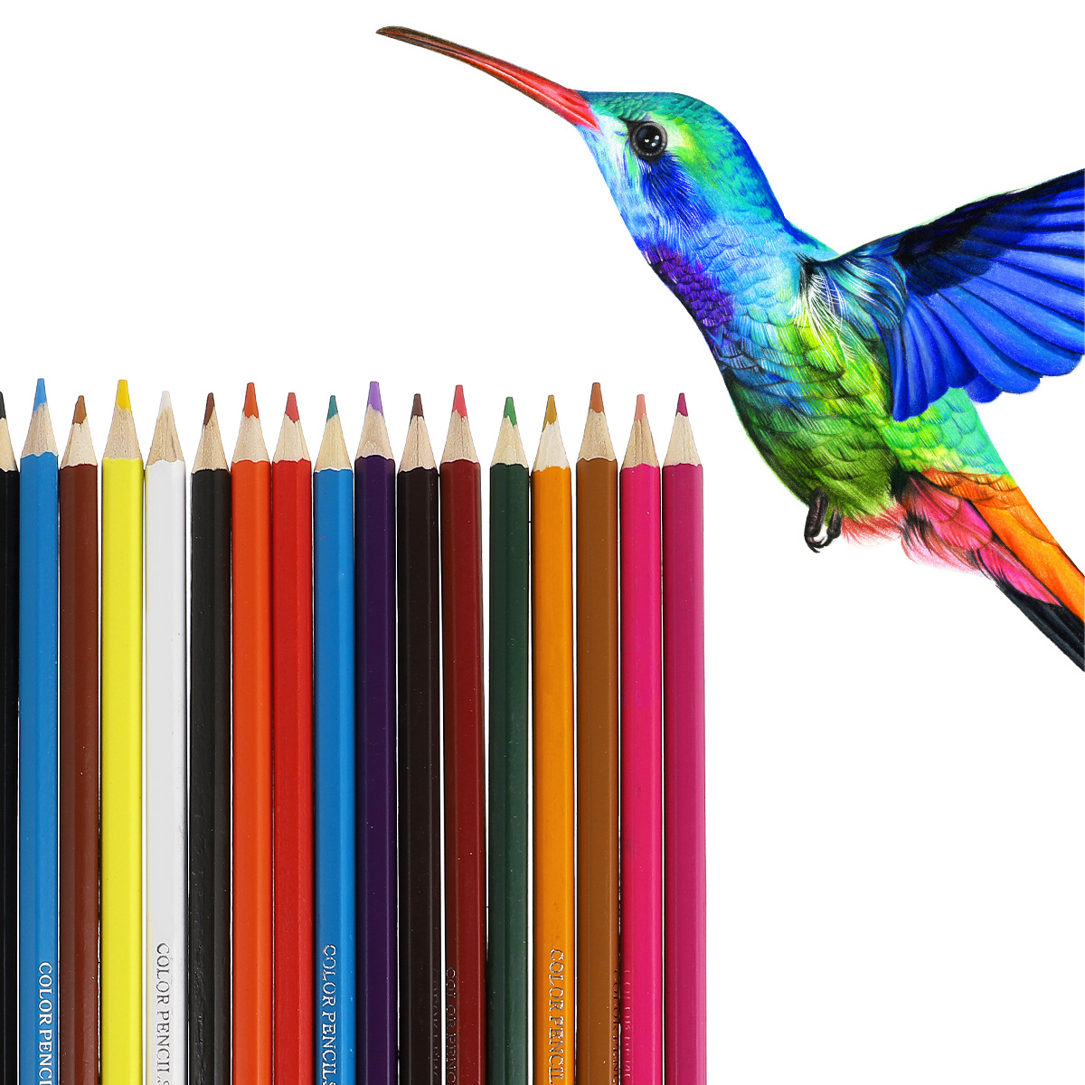Supvox Back to School 36Pack Sketching Colored Pencils Assorted Color Oil Based Colors for Creative Activities 6.7*0.3in