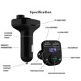 thumbnail image 5 of Transmisor FM Bluetooth YONGSHENG Reproductor MP3 para coche Adaptador cargador rápido USB, 5 of 5