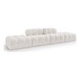 thumbnail image 1 of Meridian Furniture Ames 136" Cream Boucle Fabric Upholstered 4pc. Modular Sofa, 1 of 3