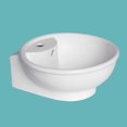 thumbnail image 2 of Renovator's Supply Large Lucille 17" Round Countertop Vessel Bathroom Sink White with Overflow, 2 of 10