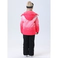 thumbnail image 4 of SEARIPE Girl's Winter Skisuit Set, Winter Thicken Warm Hooded Ski Jacket Pants Set Softshell Windproof Waterproof Royal Blue US6, 4 of 4