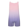thumbnail image 4 of Abcomgle Girls' Jumpsuits & Rompers Sleeveless Adjustable Tie-Up Strap Short Jumpsuits Kids Gradient Linen Summer Clothes for Girls Summer Clothes with Pockets 9-10 Years,Pink, 4 of 5