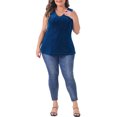 thumbnail image 2 of Agnes Orinda Women's Plus Size Tank Tops Sleeveless Glitter Gradient Sequin Party Tops 2X Royal Blue, 2 of 6
