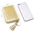 thumbnail image 5 of Women's Small Credit Card Wallet Glitter Cute Credit Card Holder Wallets(gold), 5 of 5