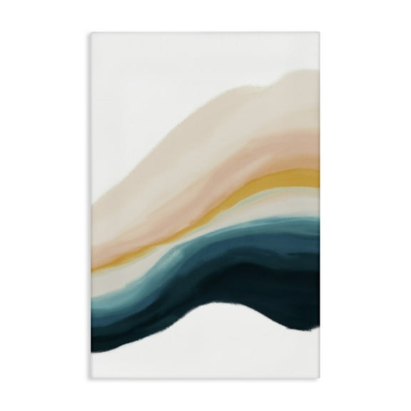 Stupell Industries Peach Swirl Abstraction Abstract Painting Gallery Wrapped Canvas Art Print Wall Art, 16 x 24