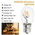 thumbnail image 3 of Beaquicy Hood Appliance Replacement Light Bulb for Whirlpool Microwave E17 Base 125V 40W, 3 of 7