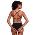 thumbnail image 2 of Top de Bikini CRZ YOGA Escote en V Profundo con Relleno Negro Talla Grande, 2 of 6
