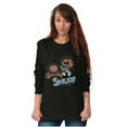 thumbnail image 3 of Vintage Halloween Spooky Smurf Unisex Plus Size Long Sleeve Tee Shirt Brisco Brands 3X, 3 of 5