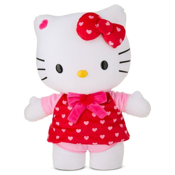 Valentines Day Plush Greeter Hello Kitty Love Is Sweet w/ Red Dress Sanrio, 17 inch