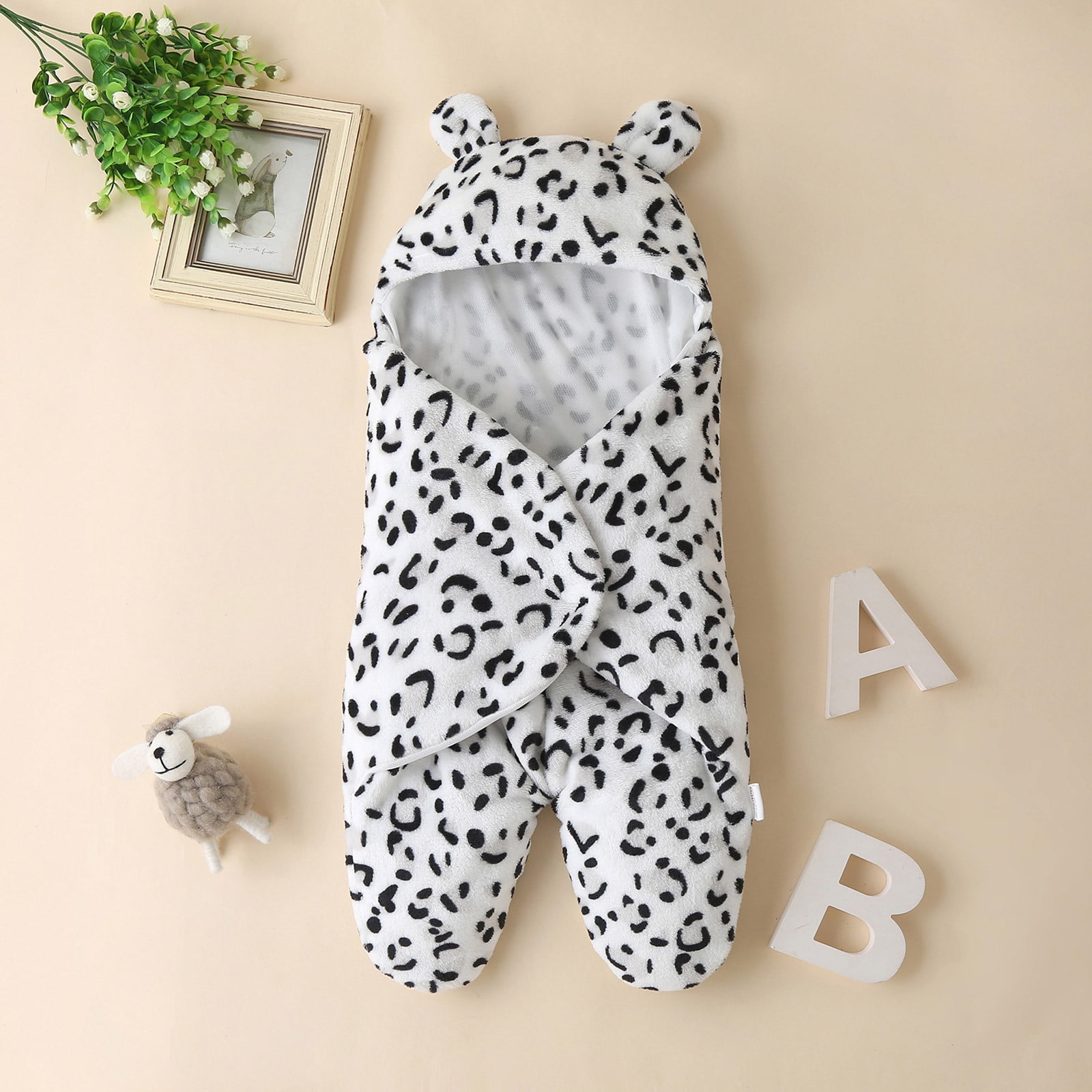 cow print swaddle