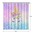 thumbnail image 5 of Rainbow Unicorn Pattern Shower Curtain 72"x72" ,Bathroom Decorative Shower Curtains Set with 12 Hooks,Modern Waterproof Washable Shower Curtain, 5 of 6