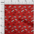 thumbnail image 2 of oneOone Polyester Spandex Red Fabric Eye Print Diy Clothing Quilting Fabric Print Fabric By Yard 56 Inch Wide, 2 of 5