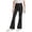 Black, variant on Pleated Flare Trousers for Girls Elastic Hight Waist Bell Bottom Athletic & Yoga & Dance Pants Casaul Slim Fit Trousers