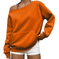 thumbnail image 3 of XINXIAOO Boatneck Sweatshirts for Women Pullover Clothes Long Sleeve Lightweight Outfits Clothes, 3 of 7