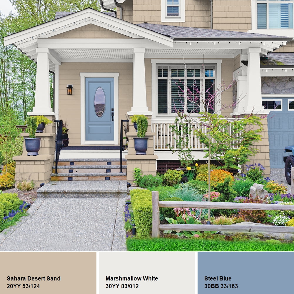 Glidden High Endurance Plus Exterior Paint And Primer Steel Blue 30bb 33 163 Walmart Com Walmart Com