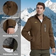 thumbnail image 3 of TACVASEN Men's Winter Ski Snow Jackets Heavyweight Waterproof Warm Fleece Hiking Coat with Hood Multi-Pockets Coffee XL, 3 of 7