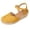 Yellow, variant on Rokment Handmade Flower Crochet Espadrilles Platform Wedge Dress Sandals for Women 2026 Beach Boho Straw Chunky High Heel Casual Closed Toe Ankle Strap Dressy Shoes Spring Summer Black Size 6
