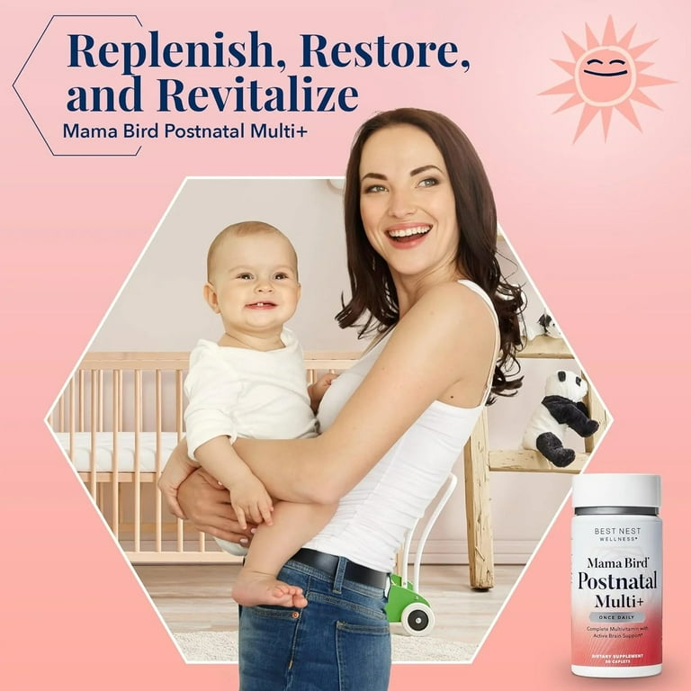 Best Nest Wellness Organic Blend Postnatal Vitamins, 30 Ct