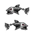 thumbnail image 3 of One Pair Shark Skeleton Occlusion Reflective Car Nicks Cover Shark Fishing Master Terror Skeleton Reflective Car Stickers 30*17CM, 3 of 6