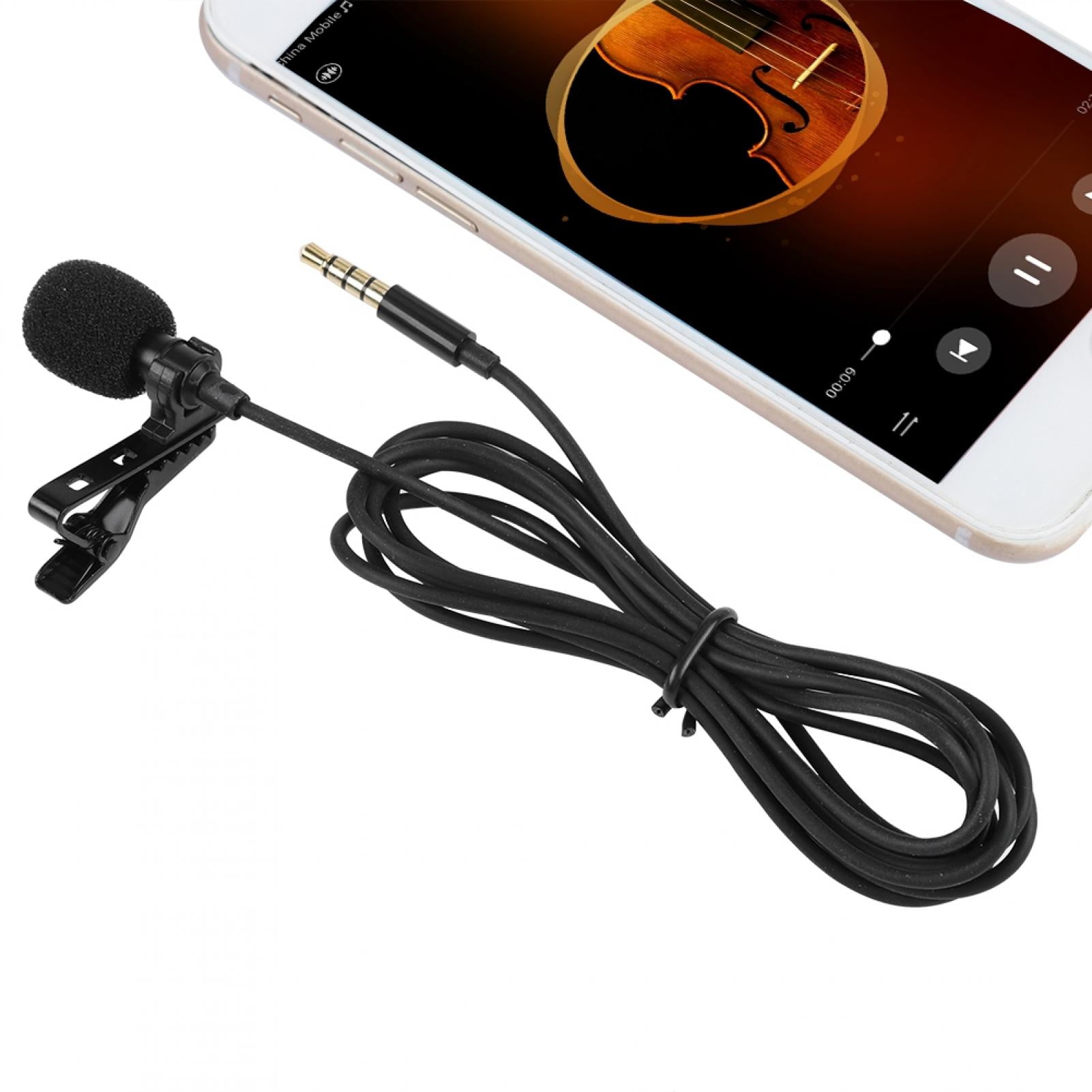 Black Professional Phone Lavalier Microphone, Lavalier Microphone, For