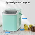 thumbnail image 4 of EDX Countertop Ice Maker, Self-Cleaning Portable Ice Maker Machine with Handle and Ice Scoop, Bullet Ice Cubes, 9Pcs/6Min 26.5Lbs/24H for Home/Kitchen/Bar/Party, Green, 4 of 9