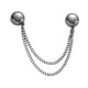 thumbnail image 1 of Broche sin alfiler con clip para ropa, cadena extraíble, accesorio multiusos para camisas Plástico negro, 1 of 9