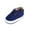Dark Blue, variant on POIUYTR Baby Girls Boys Canvas Sneakers Soft Sole Infant First Walking Shoes Lightweight Slip-On Crib Shoes