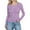 Purple, variant on Womens Long Sleeve T Shirts Slim Fit Crew Neck Casual Tops Solid Color Ribbed Knit Stretchy Comfy Business Casual Blouse