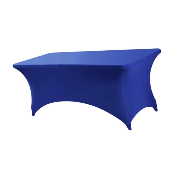 jifeng Table Cloth Stretch for Folding Table Tablecloth for Events Birthday Outdoor Blue