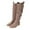 Grey, variant on FUZHIQ Slouchy Wide Calf Knee High Elegant Boots for Women Fashion Suede Buckle Low Heel Casual Round Toe Side Zipper Winter Fall Tall Boots