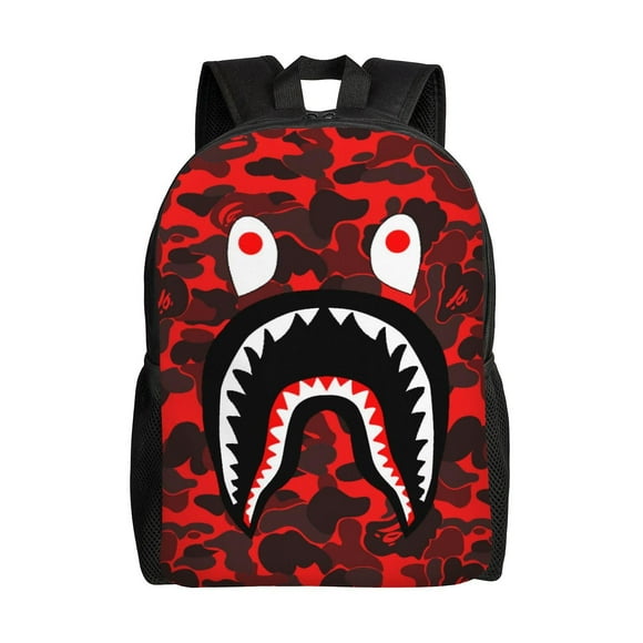 Shark Camo Kids Backpacks School Bag Bookbag Casual Daypack Backpacks For Travel