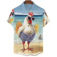 thumbnail image 1 of Chandail Hawaiienshirttropic3dprintedshirtsmenswomensbeachblousemensvocationlapelshir, 1 of 5