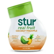 Stur All Natural Coconut Water & Pineapple Flavor Enhancer Liquid Drink Mix