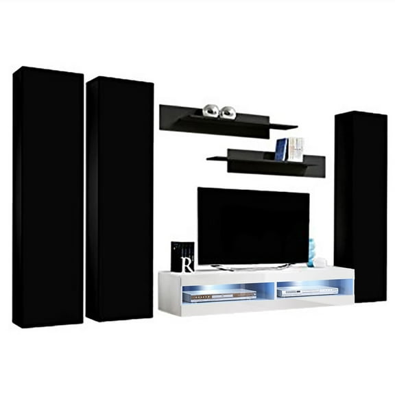 Fly C 34TV Wall Mounted Floating Modern Entertainment Center