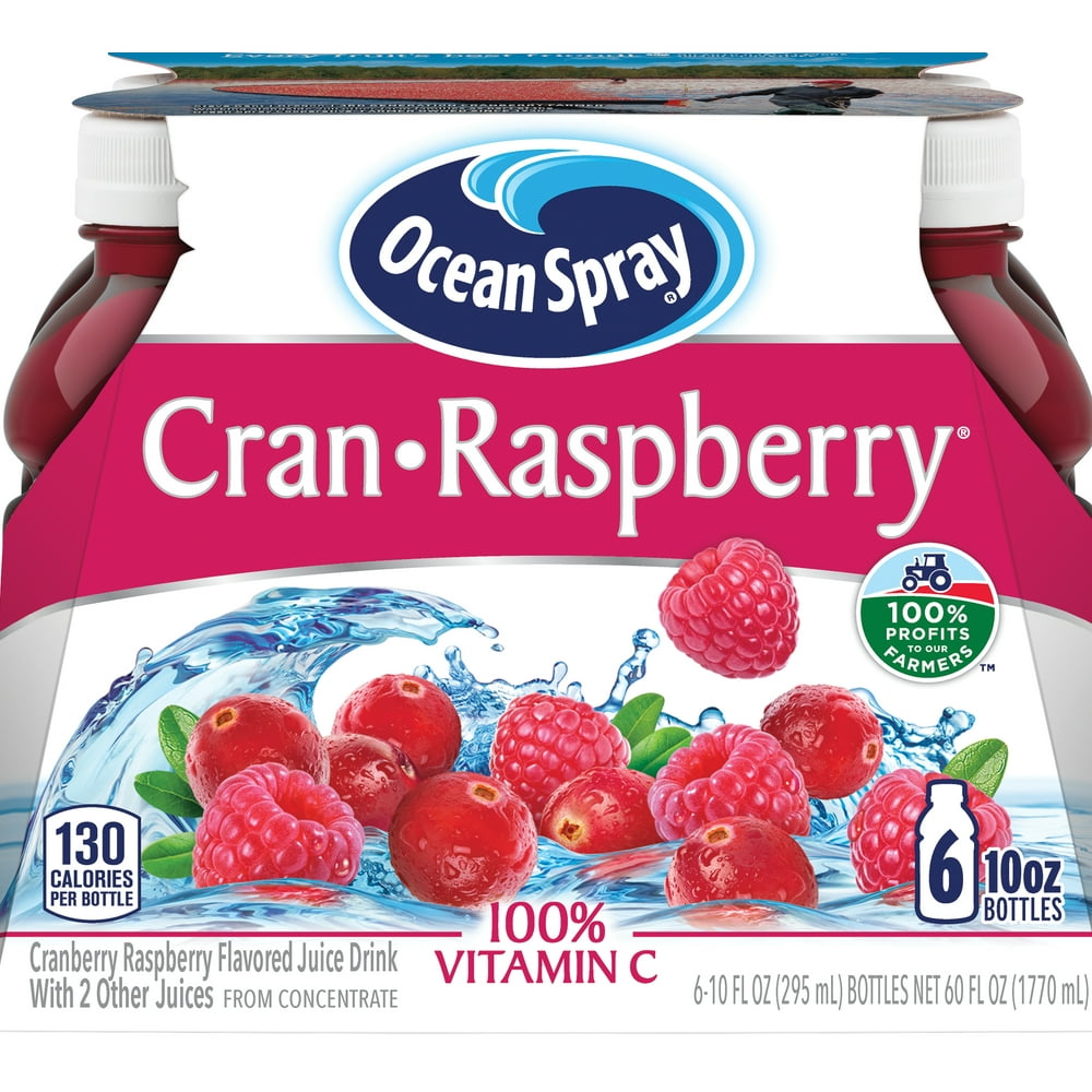 Ocean Spray Juice, Cran Raspberry Juice Drink, 10 Fl Oz, 6 Count