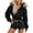 Black#9527, variant on BOOMNY Womens Long Sleeve Cropped Hoodies Solid Y2K Fleece Pullover Hoodie for Women Trendy Zip Up Casual Streetwear Hooded Sweatshirts With Pocket