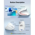 thumbnail image 2 of TECKNET Ergonomic Wireless Mouse, Rechargeable Mouse Wireless Silent for Carpal Tunnel Right Hand, 2.4GHz USB Vertical Mouse Wireless for Laptop, 5 Adjustable 4800 DPI, Computer, MacBook, Desktop, 2 of 8