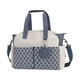 thumbnail image 1 of Bolsa de pañales, bolsa para cambiar pañales de bebé, impermeable, multifunción, organizador de almacenamiento para Azul Blanco, 1 of 9