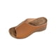 thumbnail image 1 of Sandalias de Cuña de las Mujeres de Color Sólido Peep Toe Abierto de Espalda Zapatillas de Mula con Cama de Pie Acolchada para la Playa de Verano, 1 of 9