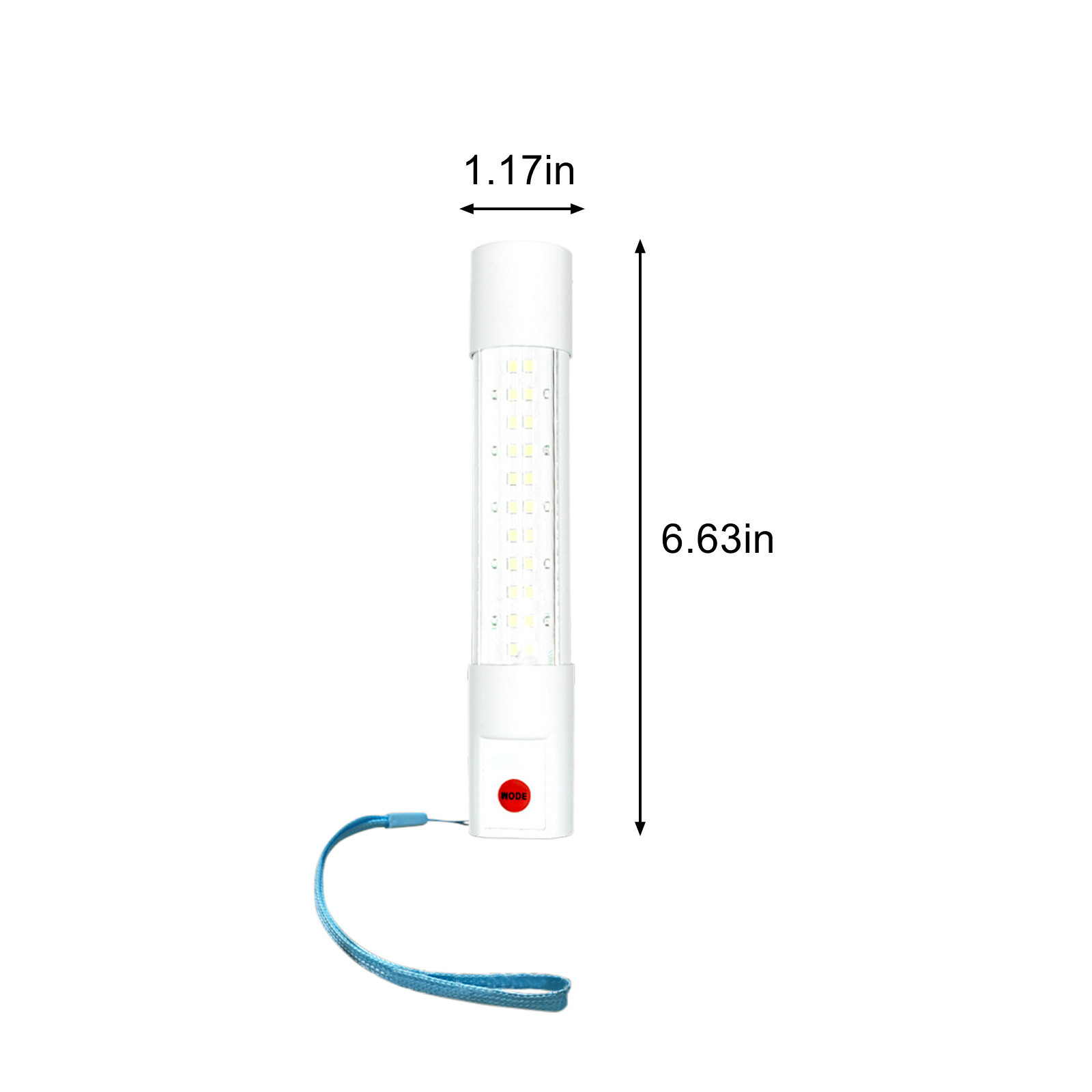 YiBai Solar LED Rechargeable Lamp Tube Emergency Household Outdoor Portable Portable Portable Portable Strip Multi-functional Rechargeable Bulb,White
